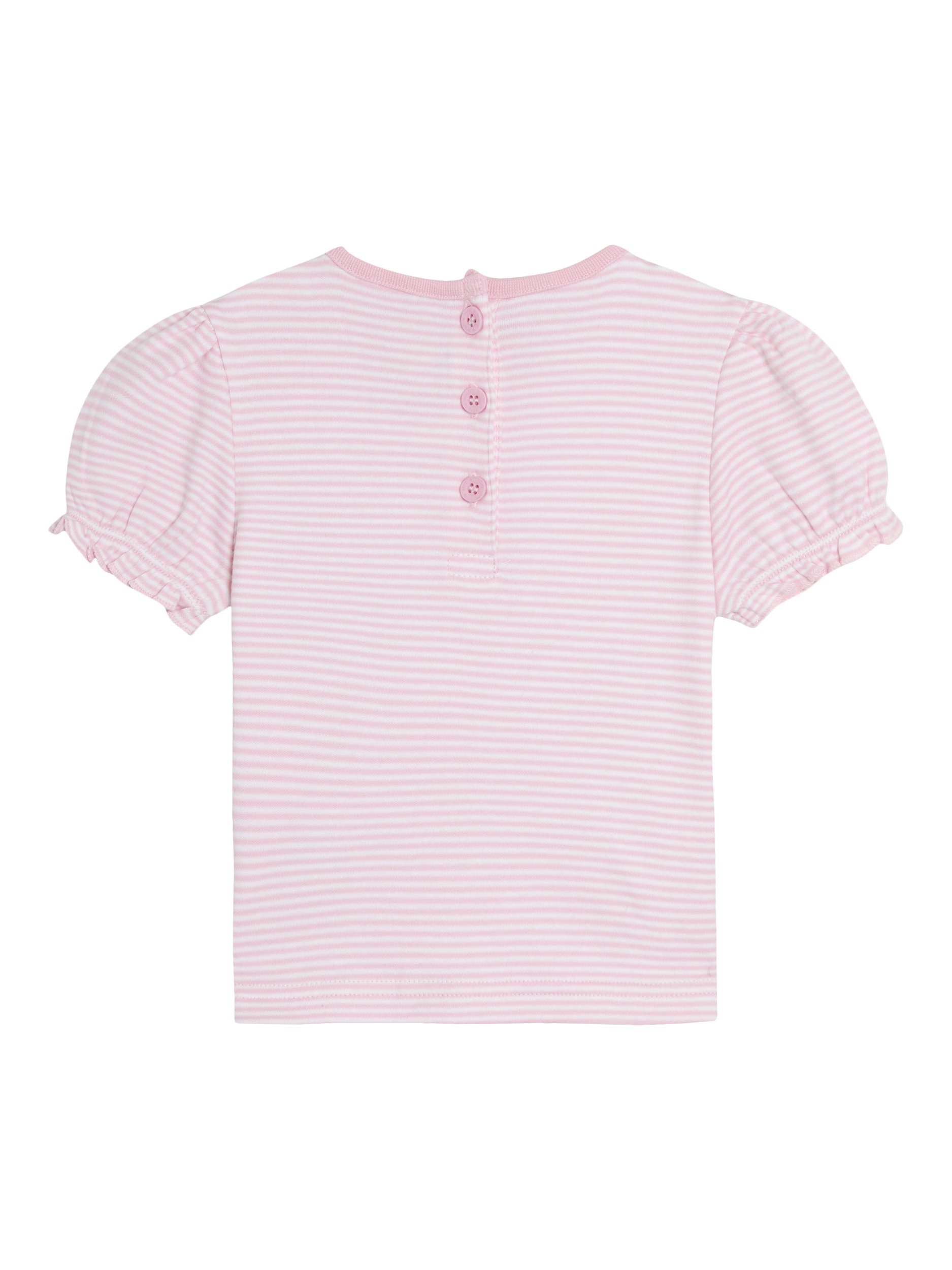 Product image 3 of 3, which shows JoJo Maman Bébé Kids' Ice Cream Embroidered T-Shirt, Pink, 6-12 months