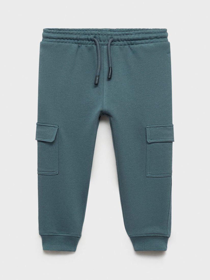 Mango Kids' Cargo Joggers, Medium Green