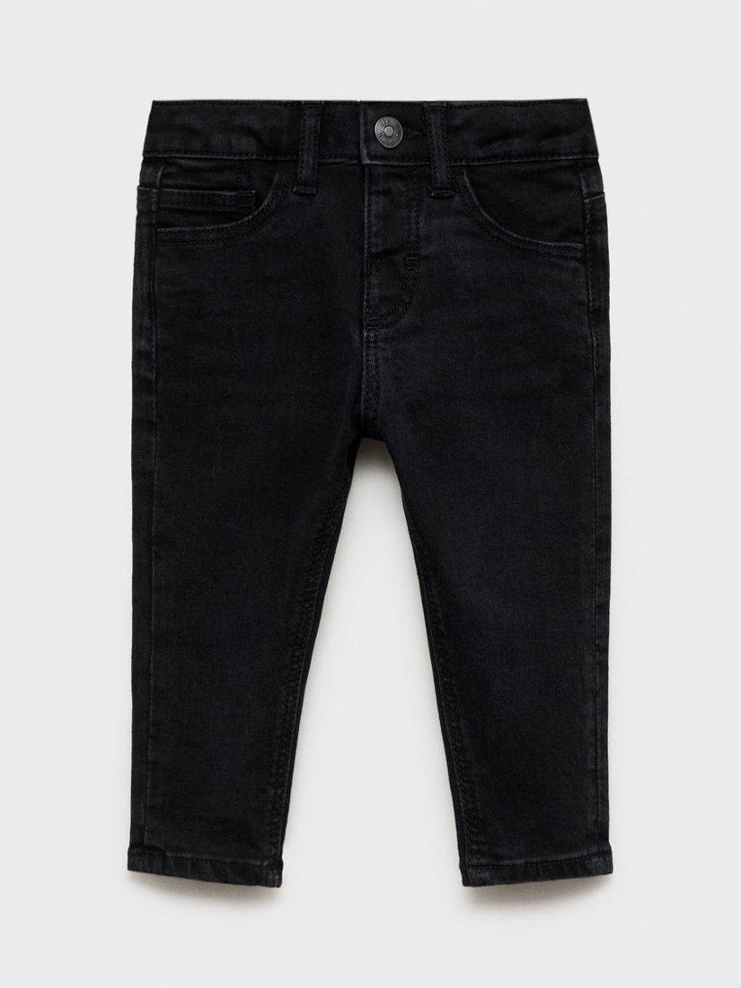 Product image 1 of 4, which shows Mango Kids' Diego Straight Leg Jeans, Black, 9-12 months