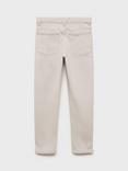 Mango Kids' Peru Straight Fit Trousers, Light Grey