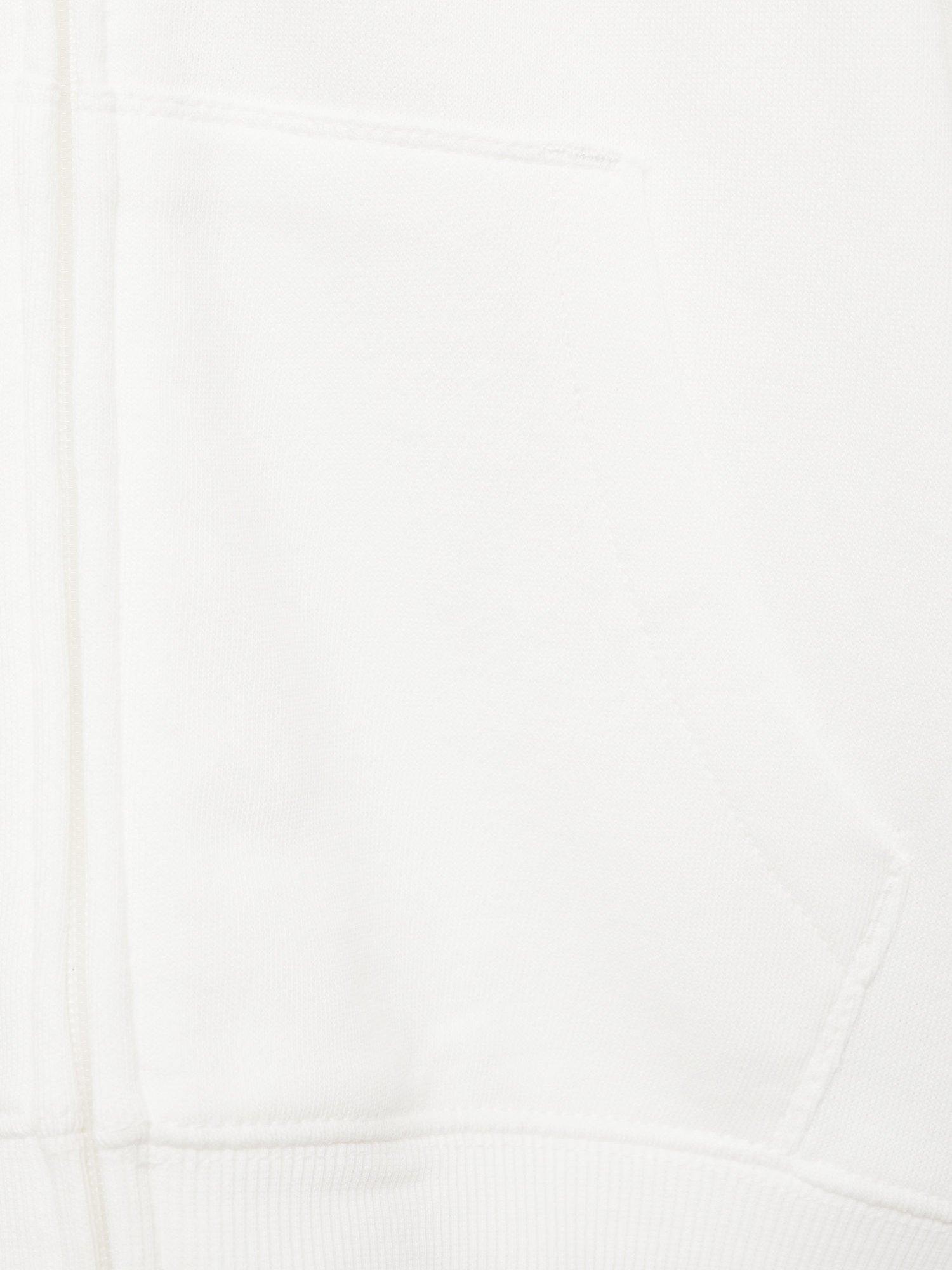 Product image 5 of 8, which shows Mango Kids' Dina Cotton Zip Up Hoodie, Natural White, 5-6 years
