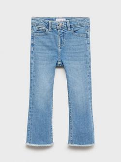 Mango Kids' Flared Jeans, Mid Blue, Mid Blue