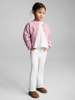 Mango Kids' Flared Jeans, White, White