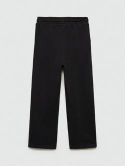Mango Kids' Marga Drawstring Wide Leg Joggers - view 2, Black