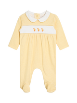 JoJo Maman Bébé Baby Bunny Embroidered Romper, Lilac
