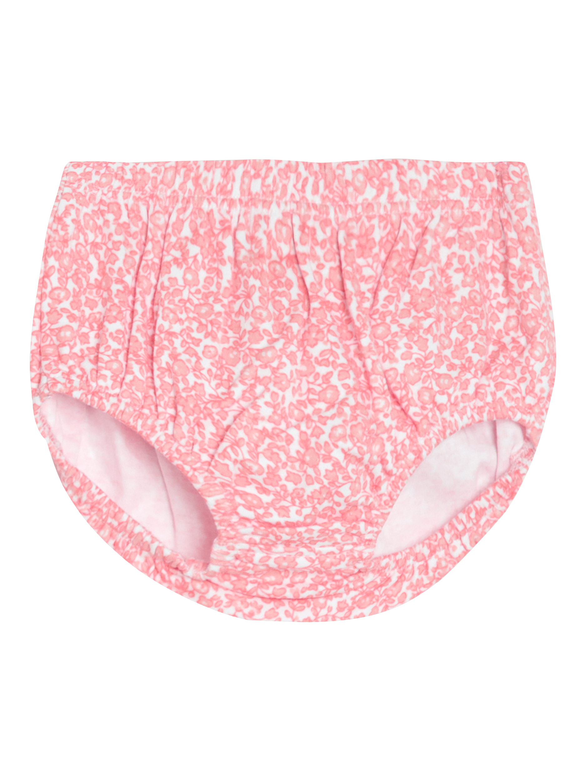 Product image 4 of 5, which shows JoJo Maman Bébé Baby Ditsy Floral Smocked Dress and Bloomers, Pink, 0-3 months