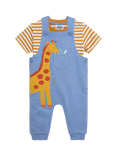 JoJo Maman Bébé Baby 2-Piece Giraffe Appliqué Dungarees & T-Shirt Set