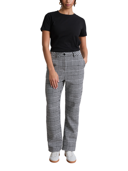 Hay Life Prince of Wales Check Suit Trousers, Black/White, Black/White