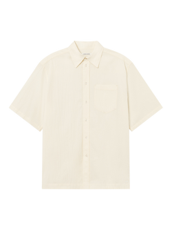 WOOD WOOD Arran Cotton Blend Regular Fit Short Sleeve Shirt containing TENCEL™ Lyocell, Pristine