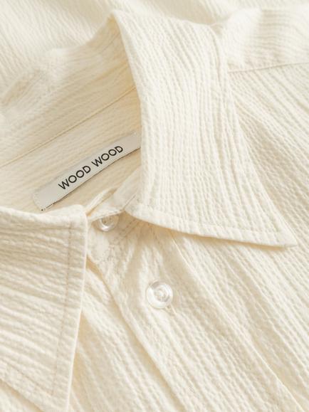 WOOD WOOD Arran Cotton Blend Regular Fit Short Sleeve Shirt containing TENCEL™ Lyocell - view 2, Pristine