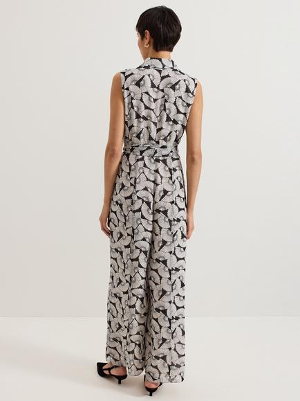 Phase Eight Janine Jumpsuit, Navy/Ivory - view 2, Navy/Ivory