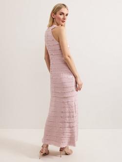 Phase Eight Amitis Sequin Dress, Antique Rose - view 2, Antique Rose