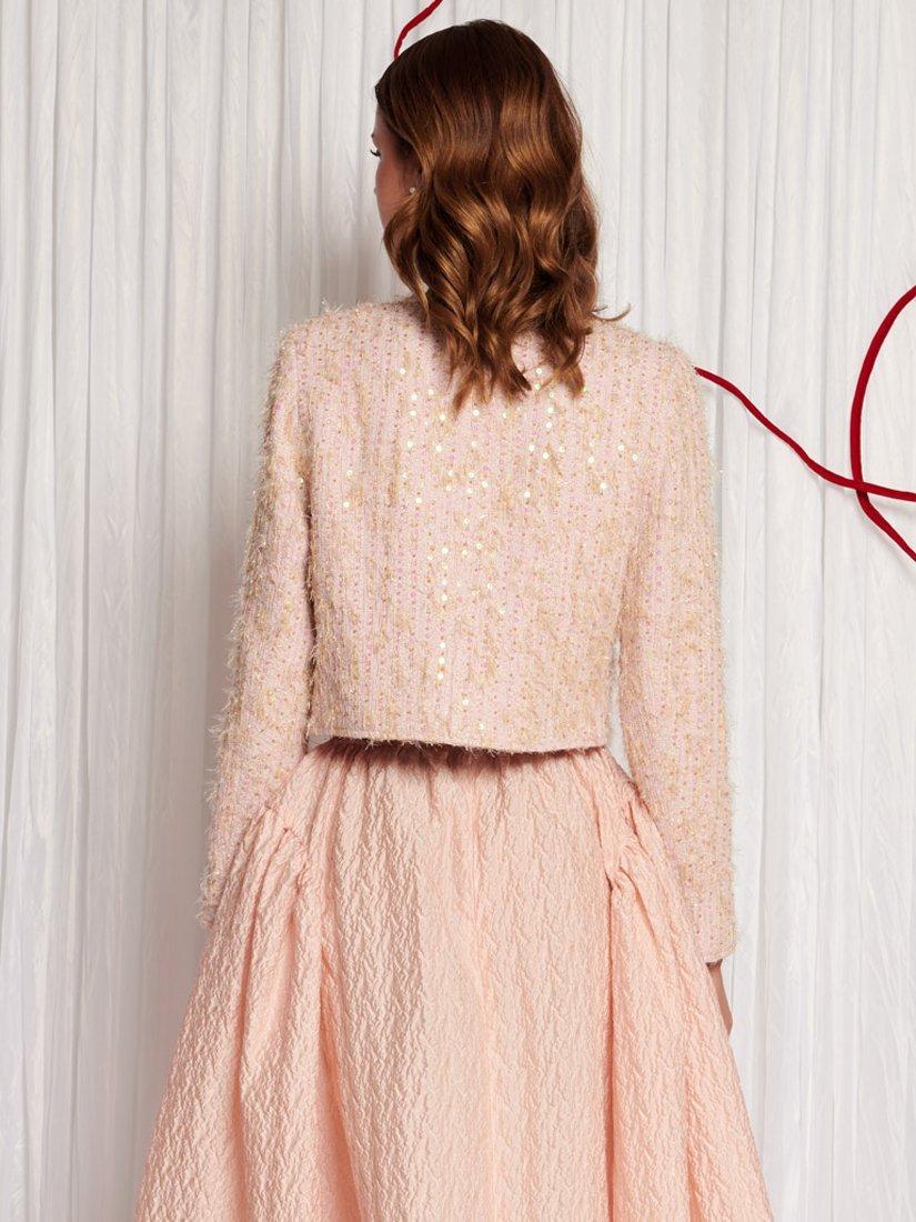Product image 4 of 6, which shows Sister Jane Robin Tweed Jacket, Pnk, 6