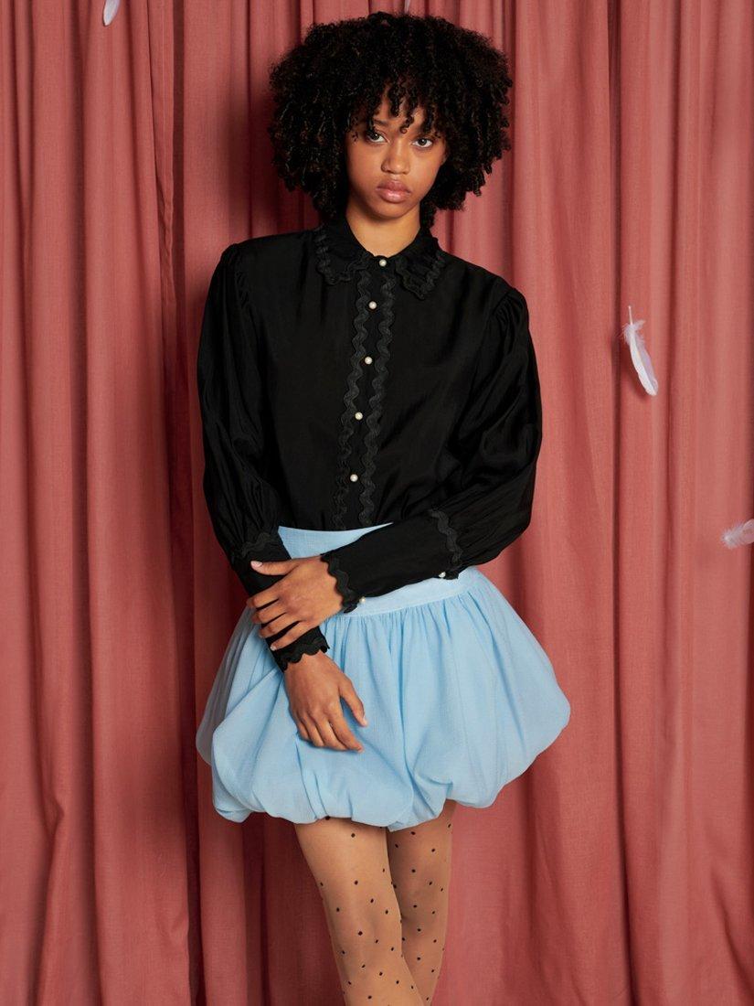 Sister Jane Passerine Ric Rac Blouse, Black