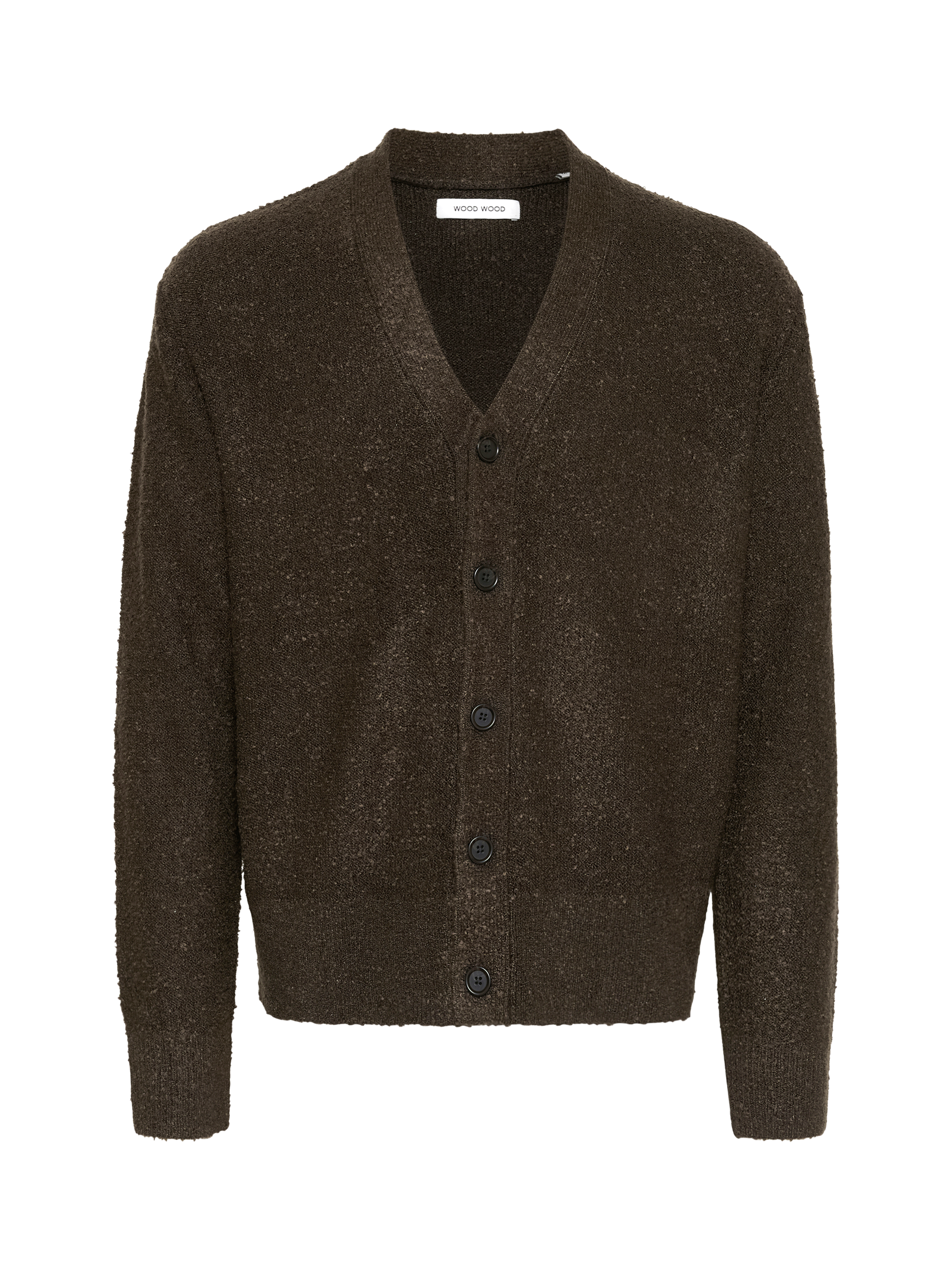 Product image 1 of 2, which shows WOOD WOOD Button-Through Cardigan, Licorice, S