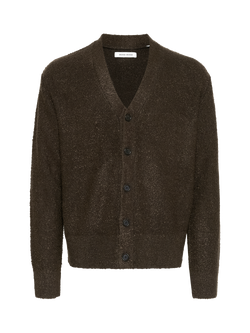 WOOD WOOD Button-Through Cardigan, Licorice