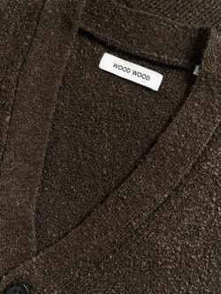 WOOD WOOD Button-Through Cardigan - view 2, Licorice