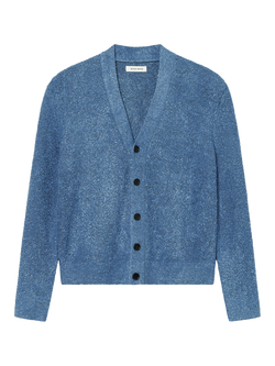 WOOD WOOD Button-Through Cardigan, Vintage Indigo