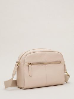 Phase Eight Leather Cross Body Bag, Pink - view 2, Pink