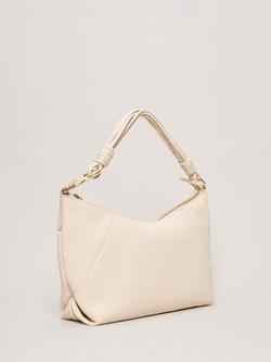 Phase Eight Leather Twist Handle Bag, Cream - view 2, Cream