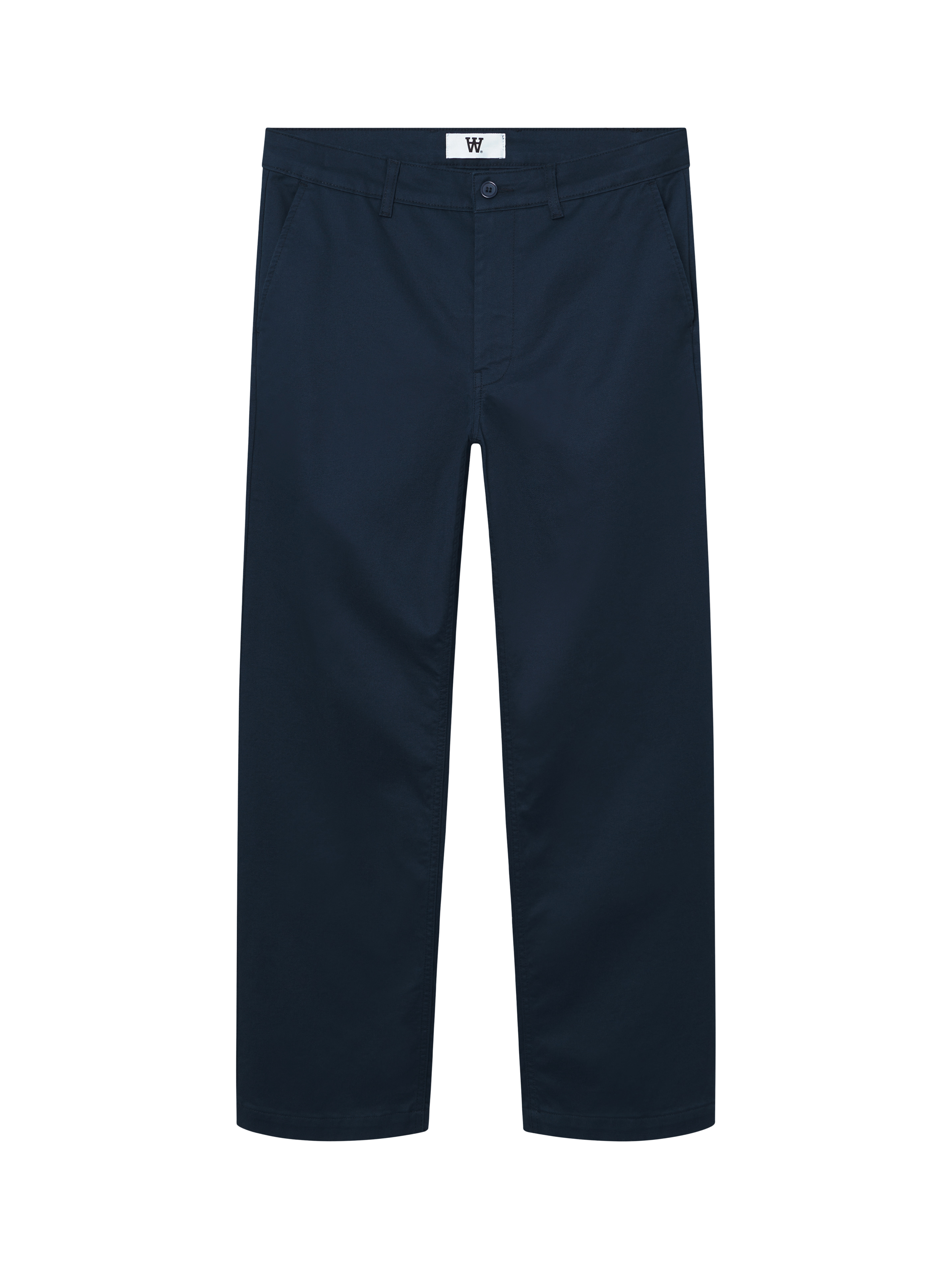 Product image 1 of 2, which shows WOOD WOOD Silas Straight Leg Trousers, Outer Space, 32R