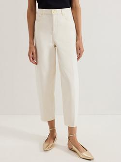 Phase Eight Sophia Barrell Leg Jeans, Cream, Cream
