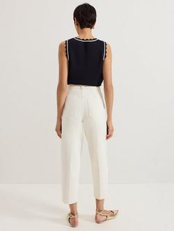 Phase Eight Sophia Barrell Leg Jeans, Cream - view 2, Cream