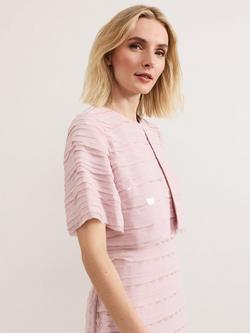Phase Eight Amitis Sequin Jacket, Antique Rose, Antique Rose