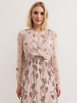 Phase Eight Evonne Beaded Cover Up, Pale Pink, Pale Pink