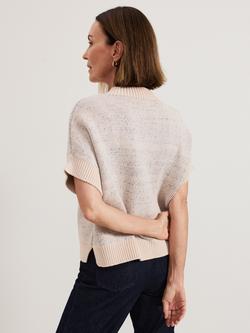 Phase Eight Sara Geometric Knit Top, Blue - view 2, Blue