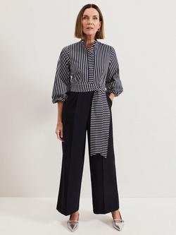 Phase Eight Bree Stripe Top Jumpsuit, Navy, Navy