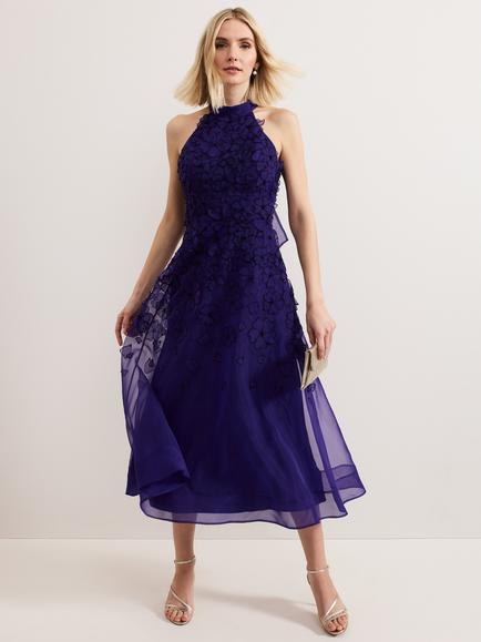 Phase Eight Collection 8 Georgie Beaded Dress, Purple, Purple
