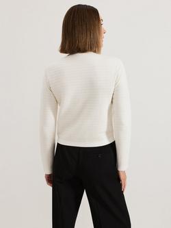 Phase Eight Kelley Knitted Jacket, Cream - view 2, Cream