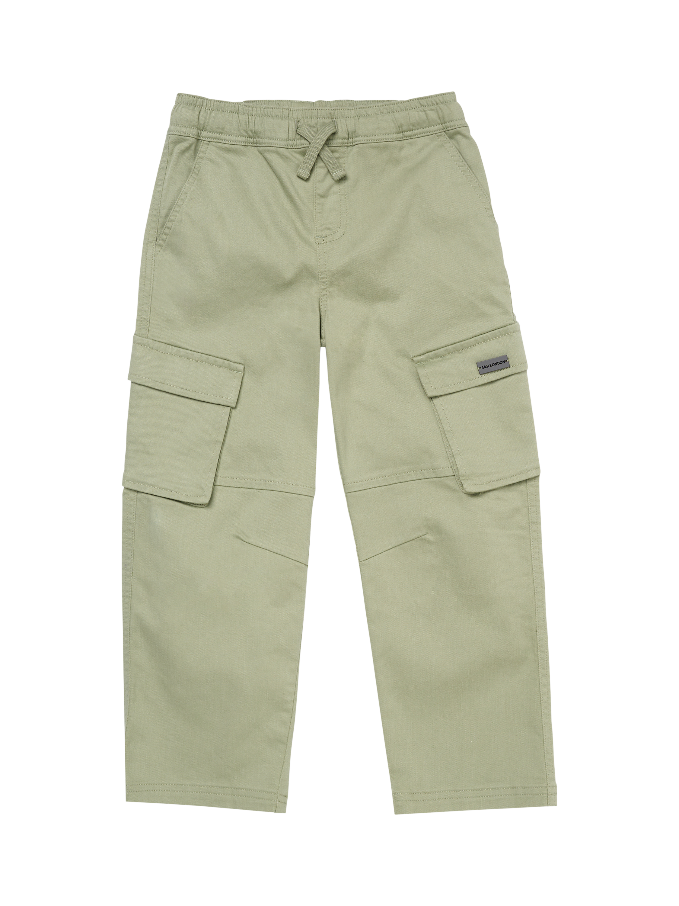 Product image 4 of 6, which shows Angel & Rocket Kids' Denim Cargo Jeans, Green, 4 years