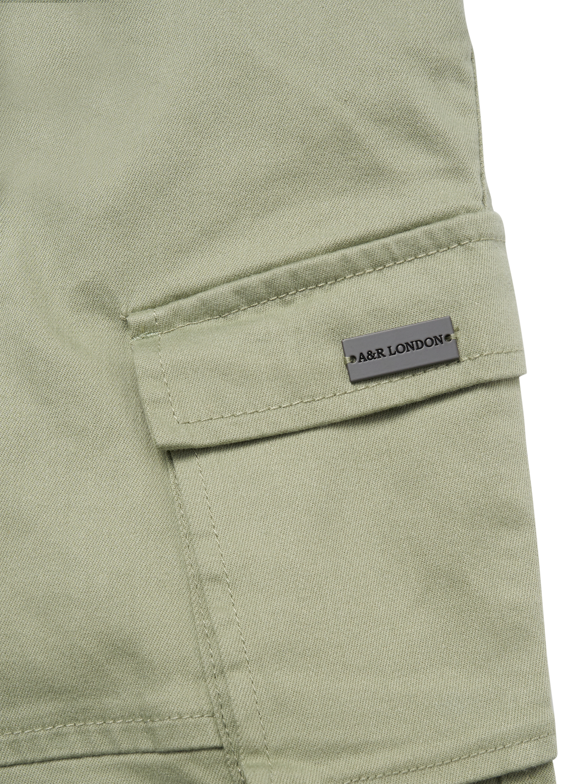 Product image 6 of 6, which shows Angel & Rocket Kids' Denim Cargo Jeans, Green, 4 years