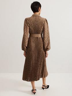 Phase Eight Ryley Pleated Dress, Neutral - view 2, Neutral