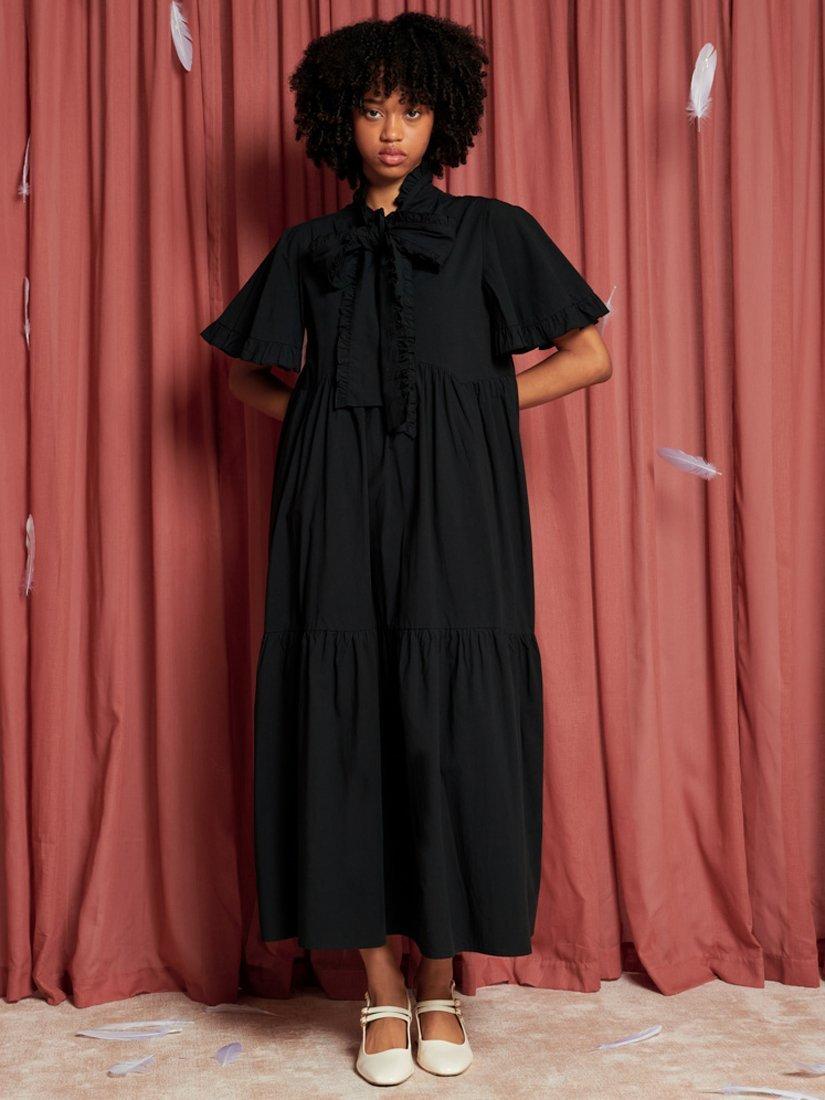 Sister Jane Heron Bow Midi Dress, Black