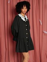 Sister Jane Tamara Bow Embellished Heart Jacquard Mini Dress