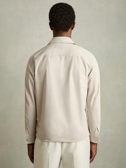 Reiss Ascend Zip Front Shirt - view 2, Stone
