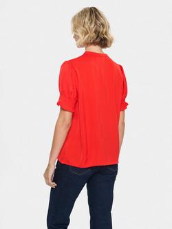 Saint Tropez Ruffle Sleeve Top, Scarlet - view 2, Scarlet