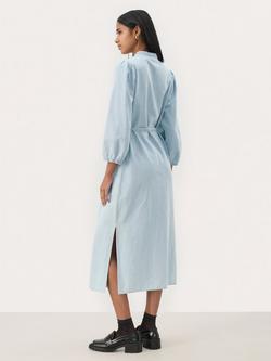 Part Two Nadija Tie Waist Dress, Light Blue - view 2, Light Blue