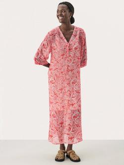 Part Two Berit Paisley Dress, Red/Multi, Red/Multi