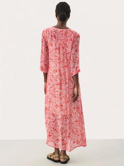Part Two Berit Paisley Dress, Red/Multi - view 2, Red/Multi