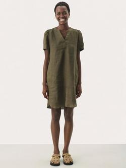 Part Two Aminase Linen Blend Mini Dress, Kalamata