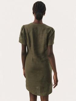 Part Two Aminase Linen Blend Mini Dress - view 2, Kalamata