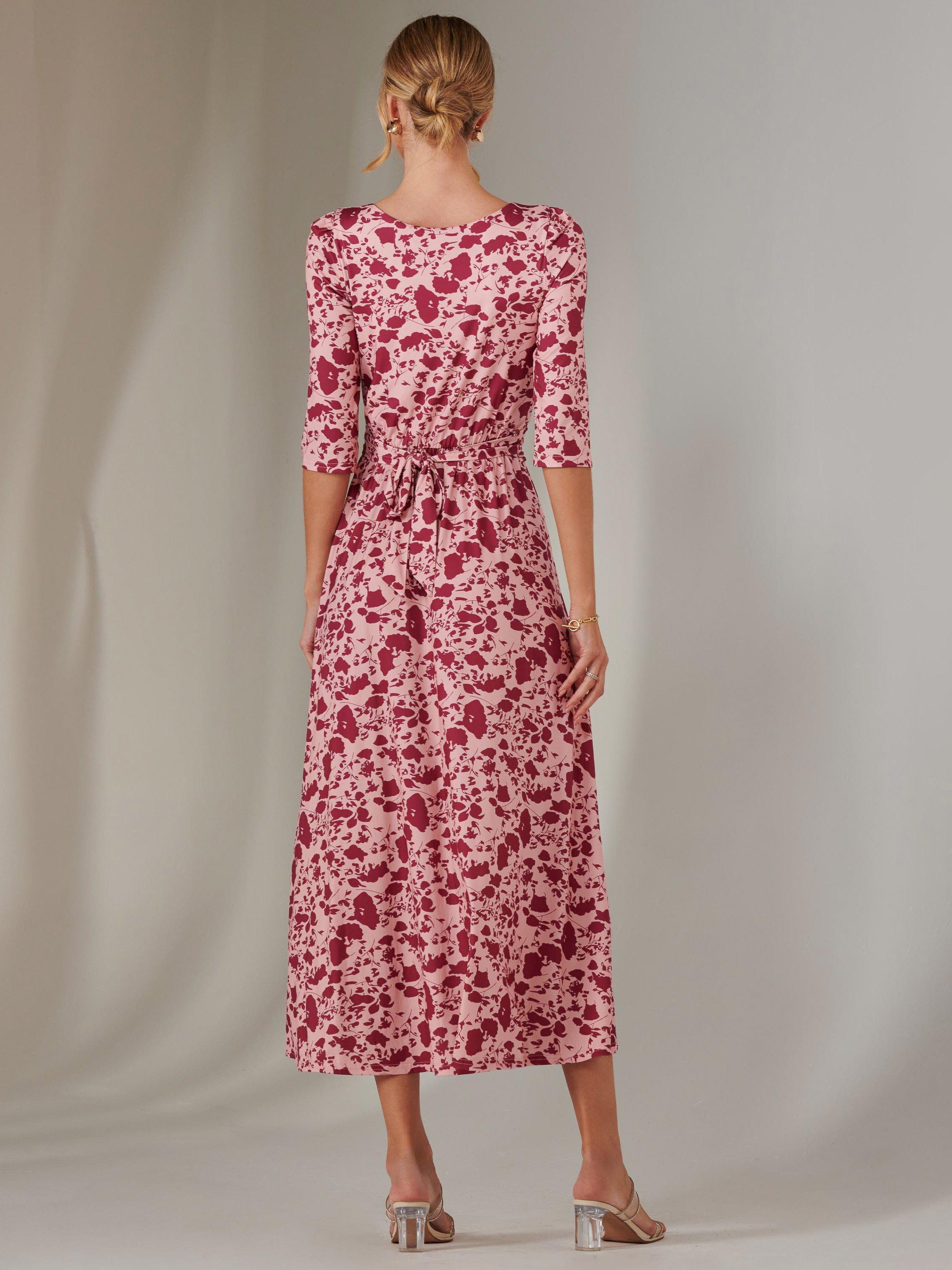 Product image 3 of 7, which shows Jolie Moi Floral Maxi Dress, Pink, 8