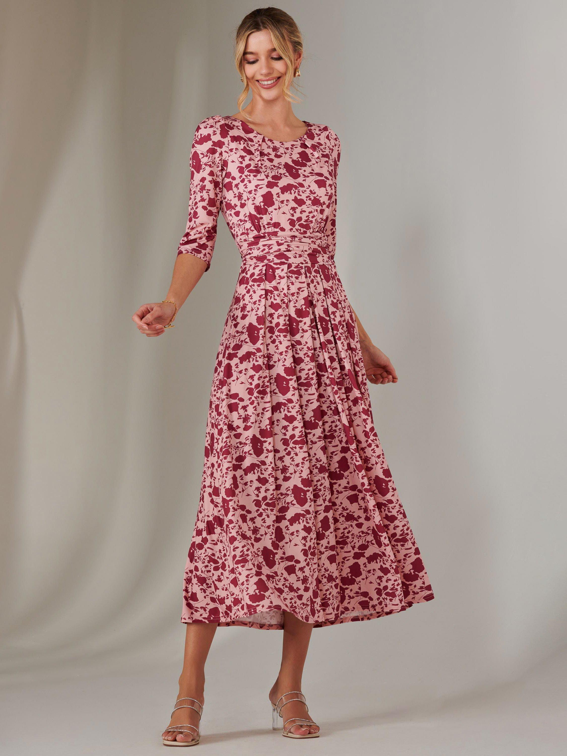 Product image 5 of 7, which shows Jolie Moi Floral Maxi Dress, Pink, 8