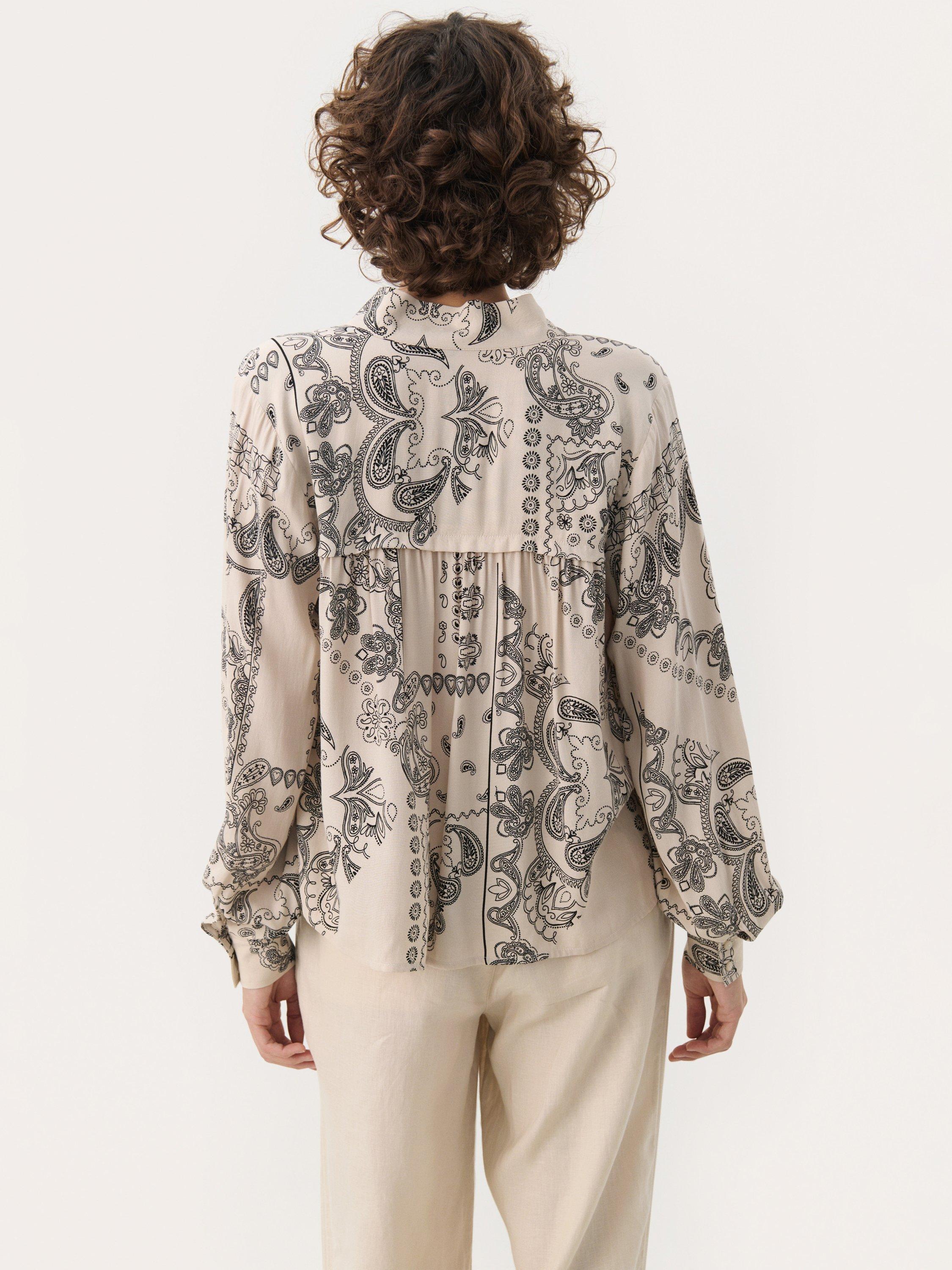 Product image 2 of 6, which shows Part Two Najia Paisley Blouse, French Oak, 8