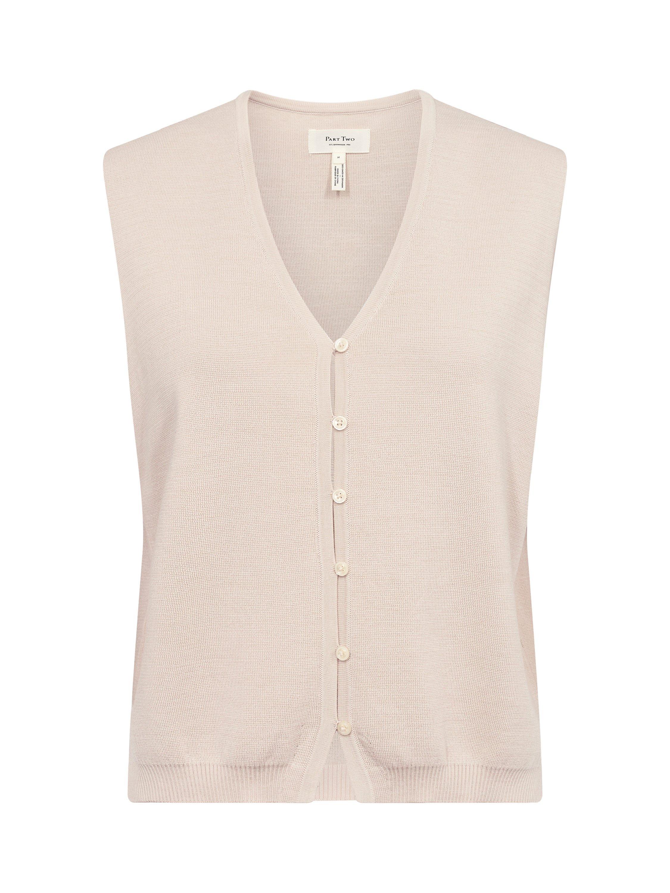 Product image 5 of 6, which shows Part Two Natika V-Neck Sleeveless Knit Top, French Oak, S