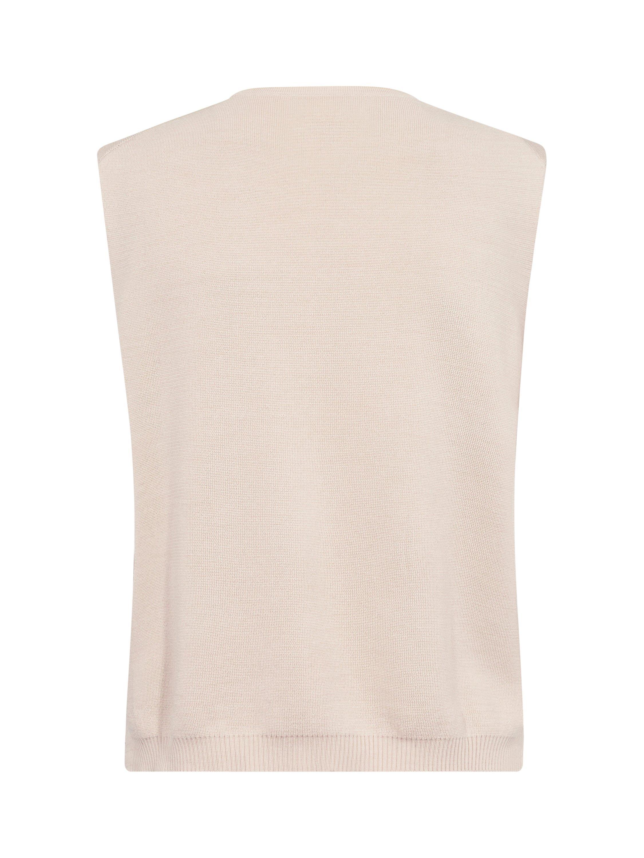 Product image 6 of 6, which shows Part Two Natika V-Neck Sleeveless Knit Top, French Oak, S